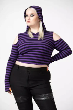 Zephyr Hooded Top [PURPLE] -Kreepsville Sales ZEPHYR HOODED TOP PURPLE PLUS W