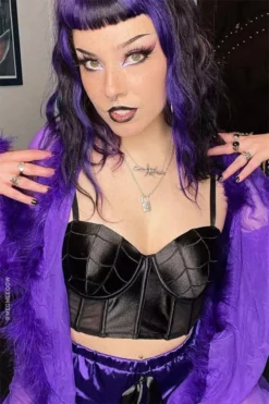 Black Widow Corset Top 17 Black Widow Corset Top -Kreepsville Sales black widow corset Lifestyle3 750xcopy