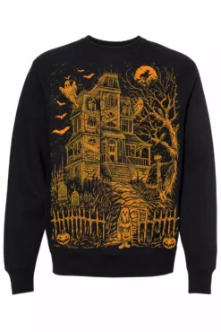 Haunted Mansion Sweatshirt [Pumpkin Orange] -Kreepsville Sales blanksleeves sweatshirt