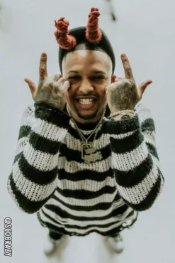 White/Black Striped Distressed Sweater -Kreepsville Sales brazy1