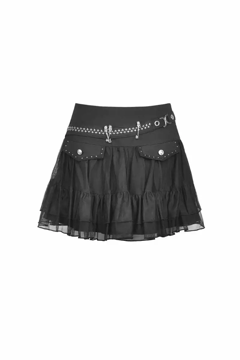 School Skullstice Mesh Mini Skirt 7 School Skullstice Mesh Mini Skirt - Image 5