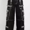 Tripp NYC Crazy Piper Pants [Black/White] -Kreepsville Sales dsss
