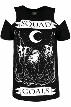 Squad Goals Cold Shoulder T-Shirt 11 Squad Goals Cold Shoulder T-Shirt -Kreepsville Sales eng pl Black witches cold shoulder T shirt Squad Goals 1842 1