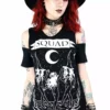 Squad Goals Cold Shoulder T-Shirt -Kreepsville Sales eng pl Black witches cold shoulder T shirt Squad Goals 1842 2
