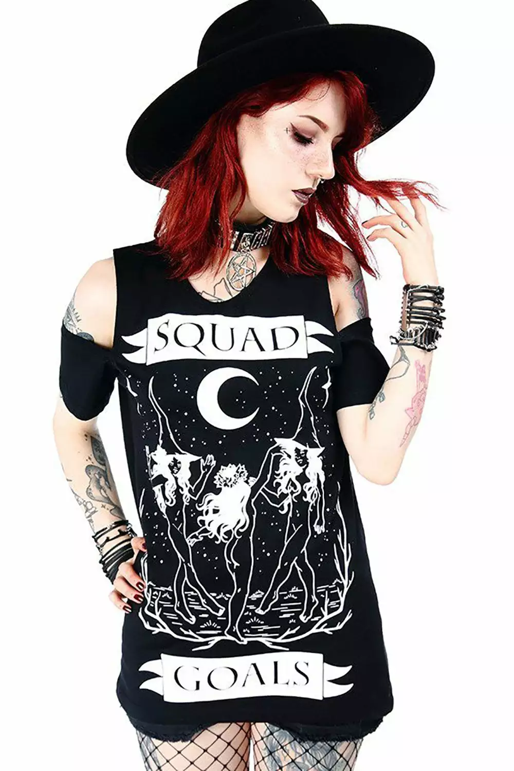 Squad Goals Cold Shoulder T-Shirt 4 Squad Goals Cold Shoulder T-Shirt - Image 2