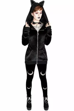 Double Crescent Velvet Leggings -Kreepsville Sales eng pl DOUBLE CRESCENT VELVET LEGGINGS gothic black leggings 1975 3