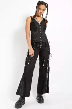 Tripp NYC Enchanted Dark Street Pants [Black/Black] -Kreepsville Sales ergrefgfredfd