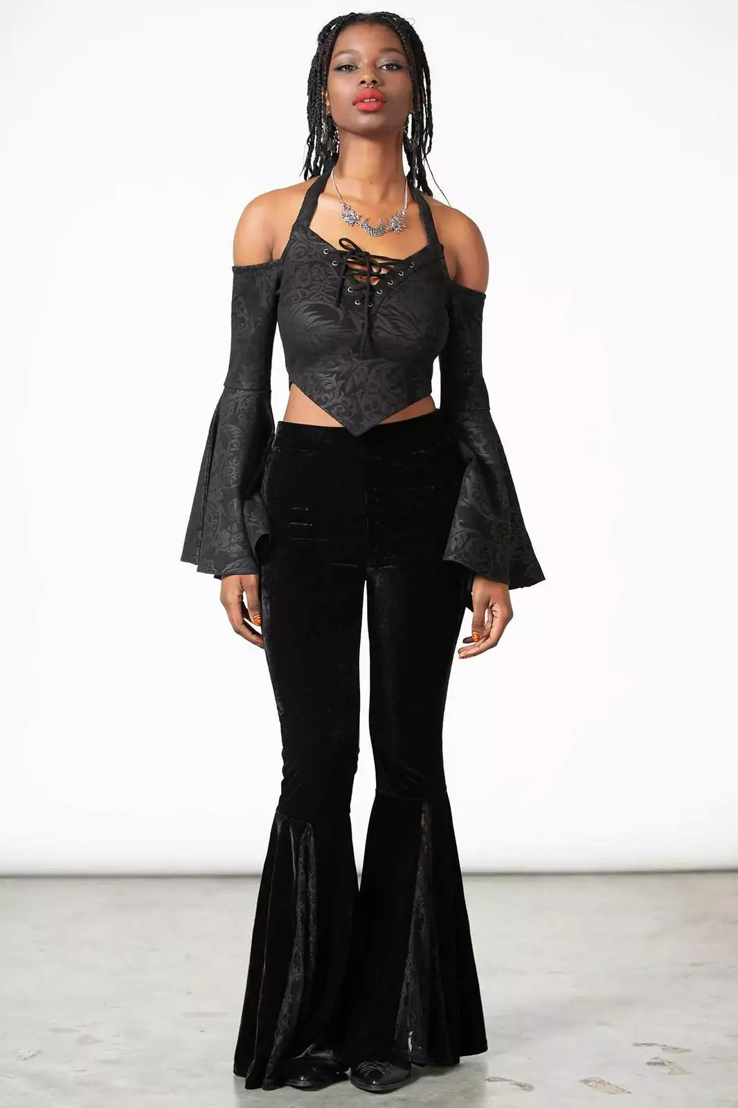 Periwinkle Halter Crop Top 4 Periwinkle Halter Crop Top - Image 2