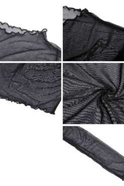 Cross My Heart Mesh Crop Top -Kreepsville Sales gdfgfdhgd