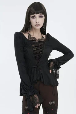 Romantic Goth Ruffles Top 15 Romantic Goth Ruffles Top -Kreepsville Sales goth stores like killstar