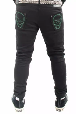 Skeleton Jeans [Unisex] [Green Bone] -Kreepsville Sales green skeleton jeans