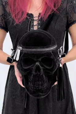 Grave Digger Skull Handbag [VELVET] -Kreepsville Sales grtgreygrthr
