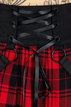 Hesper Skirt [Red] -Kreepsville Sales hesper skirt red check heartless 4