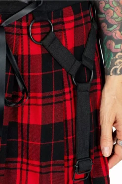 Hesper Skirt [Red] -Kreepsville Sales hesper skirt red check heartless 5