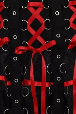 Chai Mini Skirt [BLACK/RED] -Kreepsville Sales hlb50150z chai skirt blk red 11