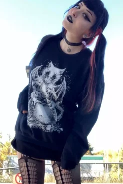 Conjuring Cat Sweatshirt -Kreepsville Sales kitty93. lilghostxgirl
