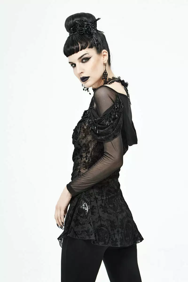 Netherworld Draped Shoulder Top 5 Netherworld Draped Shoulder Top - Image 3