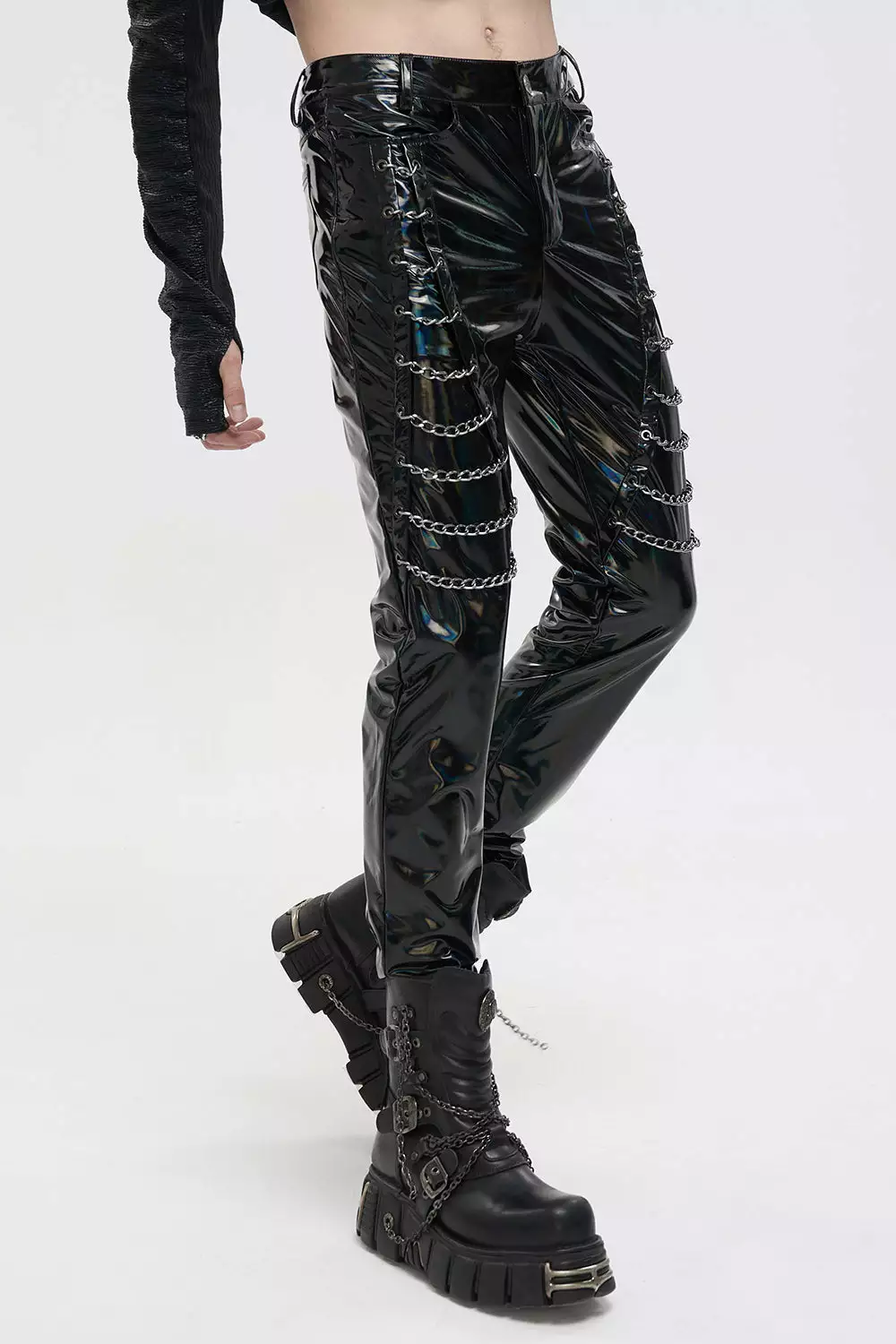 Holographic Hell Leather Pants 5 Holographic Hell Leather Pants - Image 3