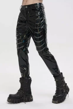 Holographic Hell Leather Pants 16 Holographic Hell Leather Pants -Kreepsville Sales mens skinny jeans leather