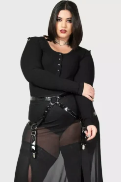 Venemous Magdelana Maxi Skirt -Kreepsville Sales mesh maxi skirt for women