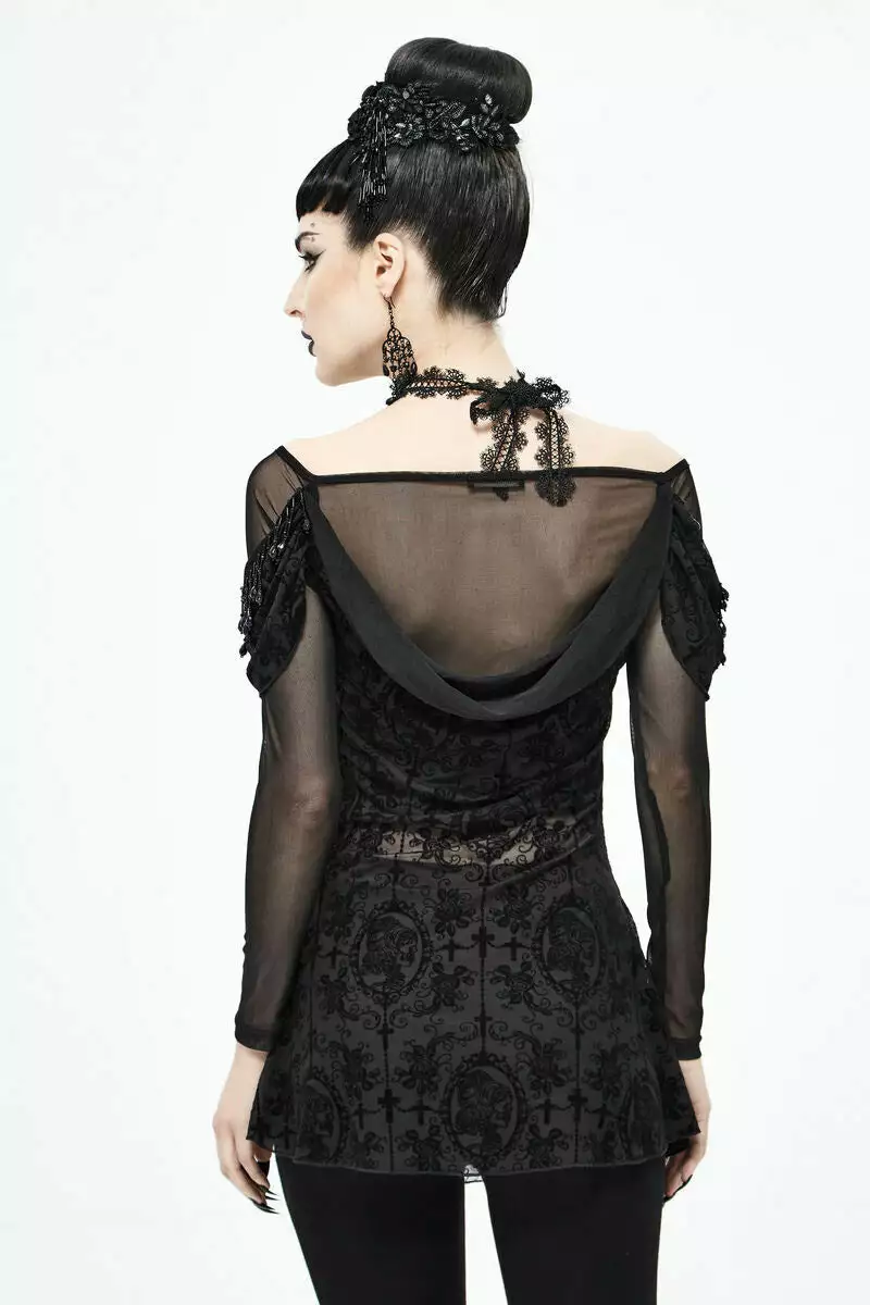 Netherworld Draped Shoulder Top 6 Netherworld Draped Shoulder Top - Image 4