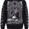 Quoth The Raven Sweatshirt [Gray Print] -Kreepsville Sales raven sweatshirt