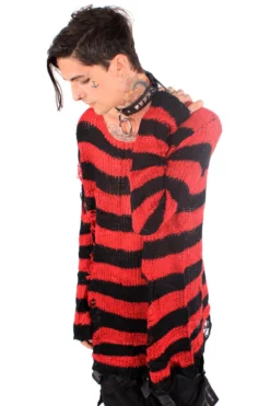 Red/Black Striped Distressed Sweater 14 Red/Black Striped Distressed Sweater -Kreepsville Sales red sweater 02 1000x ea8016b0 7a3f 4892 9e31 5ebae912eb0a