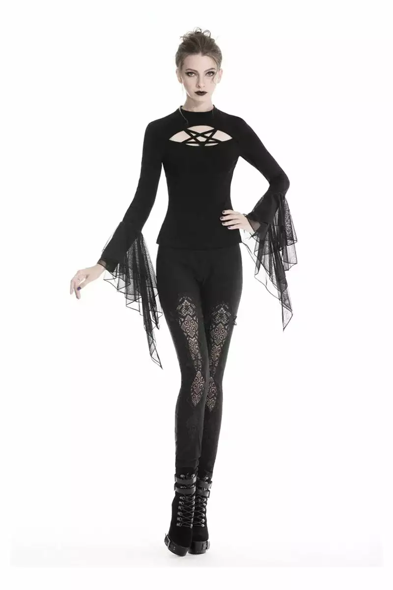 Floral Witch Lace-Up Leggings 3 Floral Witch Lace-Up Leggings