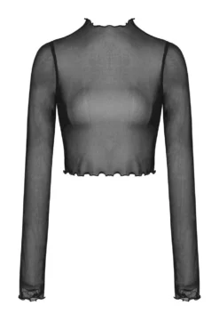 Cross My Heart Mesh Crop Top -Kreepsville Sales rwerwerwercopy