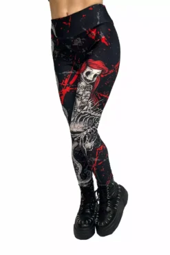 The Little Mermaidcore Leggings 12 The Little Mermaidcore Leggings -Kreepsville Sales the little mermaid goth leggings