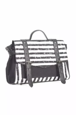 Spirit Summoner Striped Bag [BLACK/WHITE] -Kreepsville Sales tretr