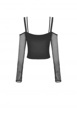Black Craft Fishnet Off The Shoulder Top -Kreepsville Sales uiyuigfdgfdgfdgf