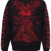 Vampire Castle Sweatshirt W/ Bat Sleeves [BLOOD RED] -Kreepsville Sales vampire castle red sweatshirt