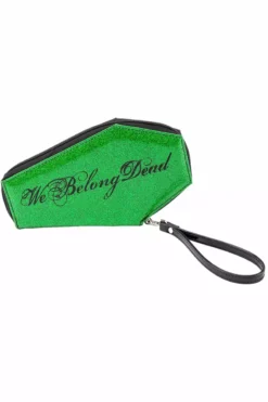 We Belong Dead Frankenstein & Bride Glitter Coffin Wallet -Kreepsville Sales vdrgt56565465