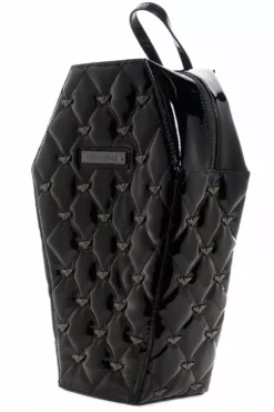 Mina Quilted Bat Coffin Backpack [BLACK] -Kreepsville Sales vfdgbfhtrhtrh
