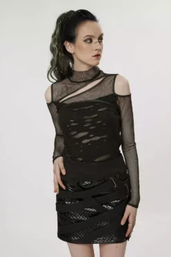 Dead Letters Fishnet Top -Kreepsville Sales womens norse top