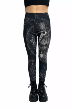 Deathcore Plague Doctor Leggings -Kreepsville Sales womens plagie doctor high waisted leggings