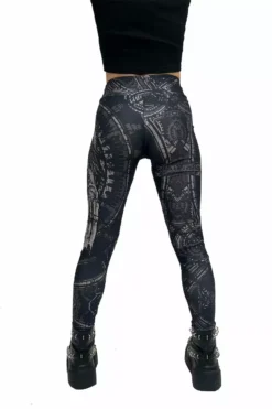 Deathcore Plague Doctor Leggings -Kreepsville Sales womens steampunk online clothing store